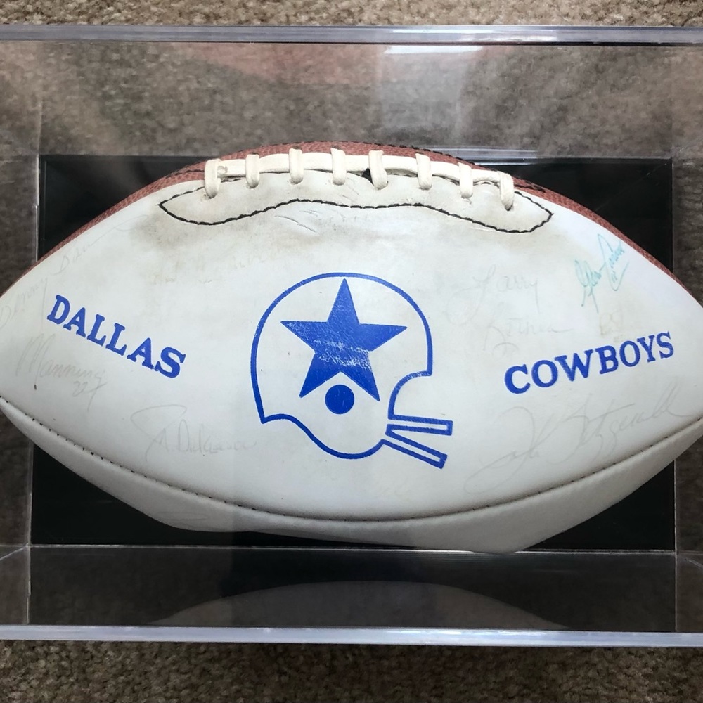 Vintage 1980's Dallas Cowboys Autographed Signed Football - No COA